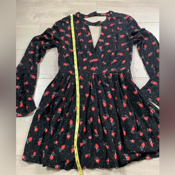Free People Tegan Floral Print Mini Long Sleeve Dress - Picture 13 of 15